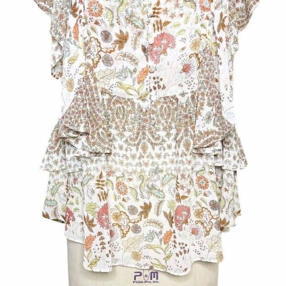 Matilda Jane Rustic Floral Fly By Boho Chiffon Blouse XS - Picture 5 of 9